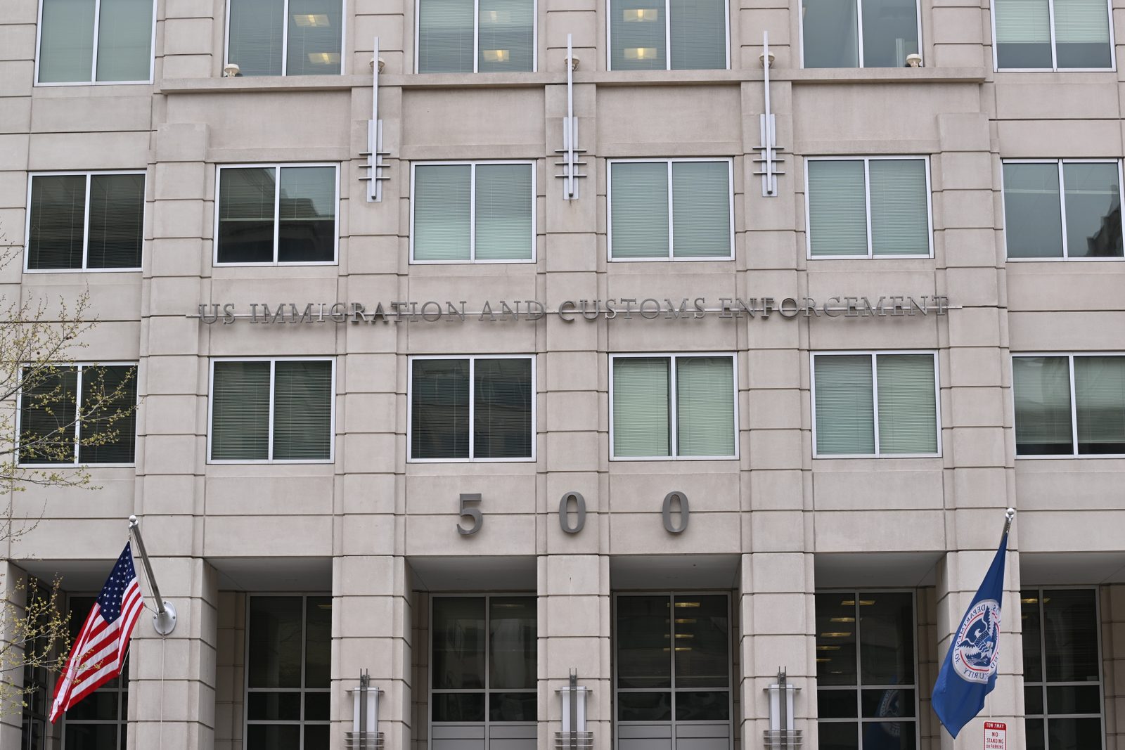 Exterior of the ICE building at 500 12th Street SW, Washington DC, April 2025