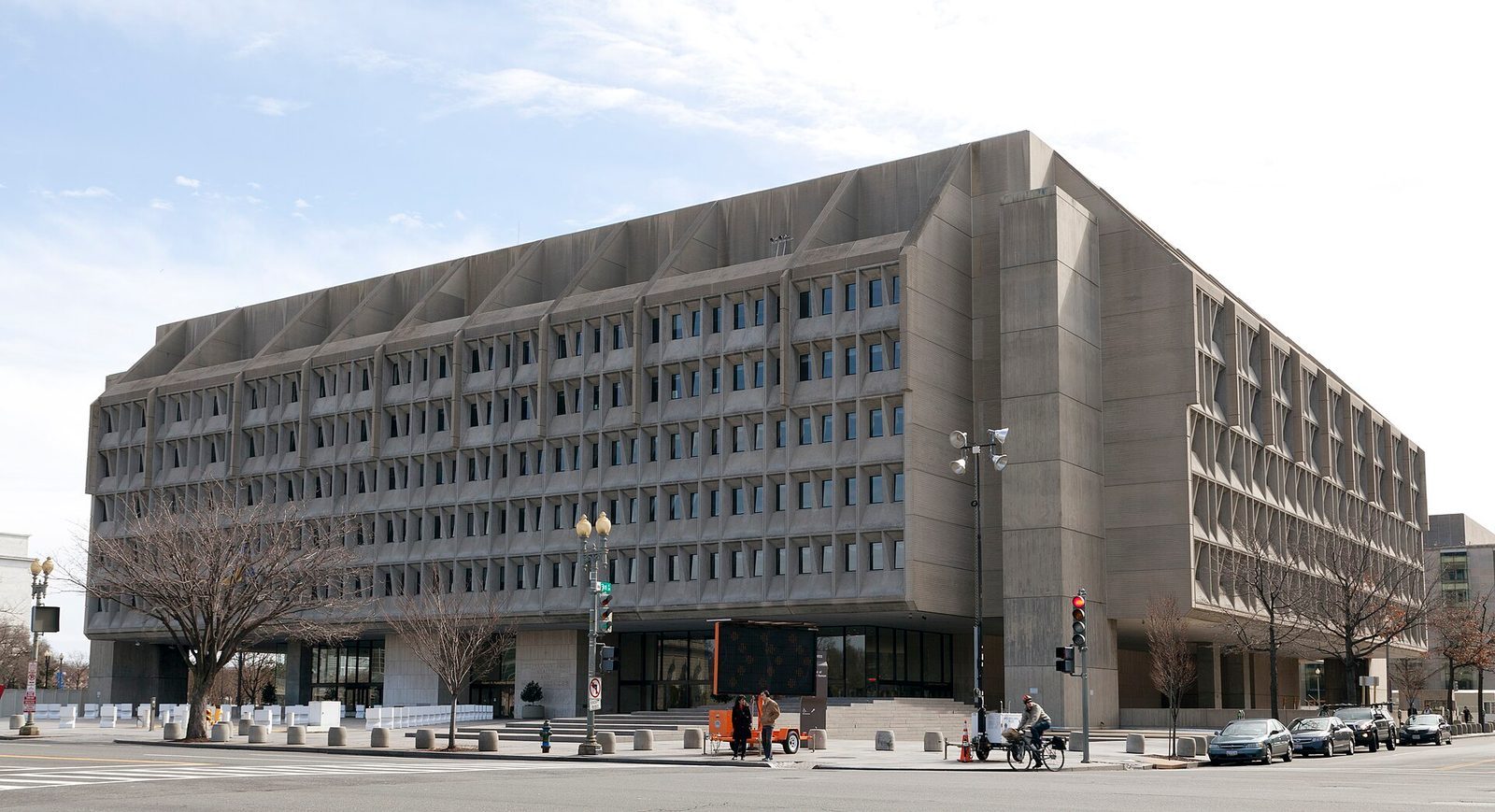 The brutalist Hubert H. Humphrey Building, headquarters of the U.S. Department of Health and Human Services, in Washington, D.C.