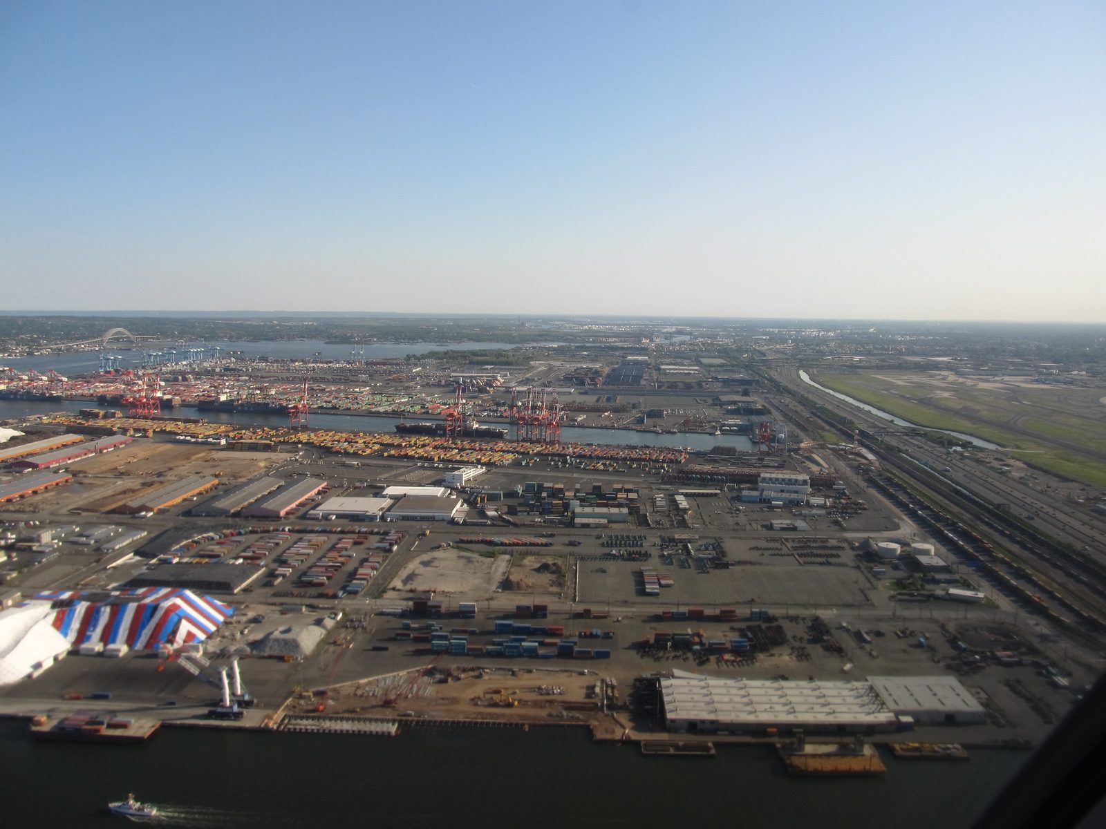 Port Newark-Elizabeth Marine Terminal, a major US container ship facility on Newark Bay