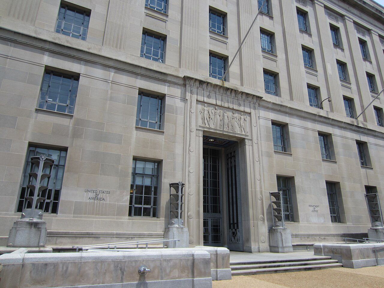Robert F. Kennedy Department of Justice Building facade in Washington, D.C.