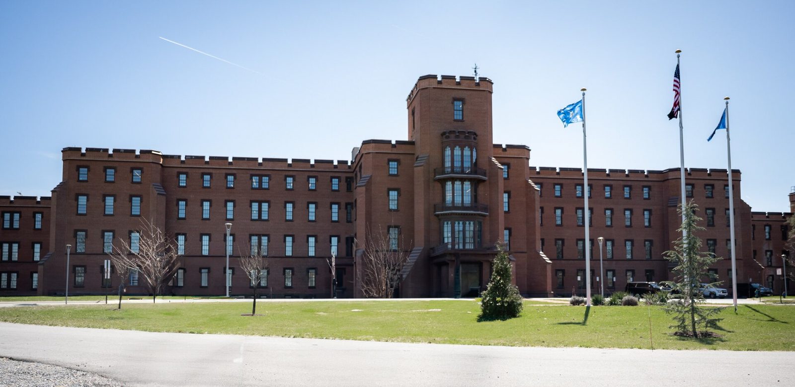 Building 1 on the St. Elizabeths campus in Washington, D.C., the executive offices of Department of Homeland Security headquarters.