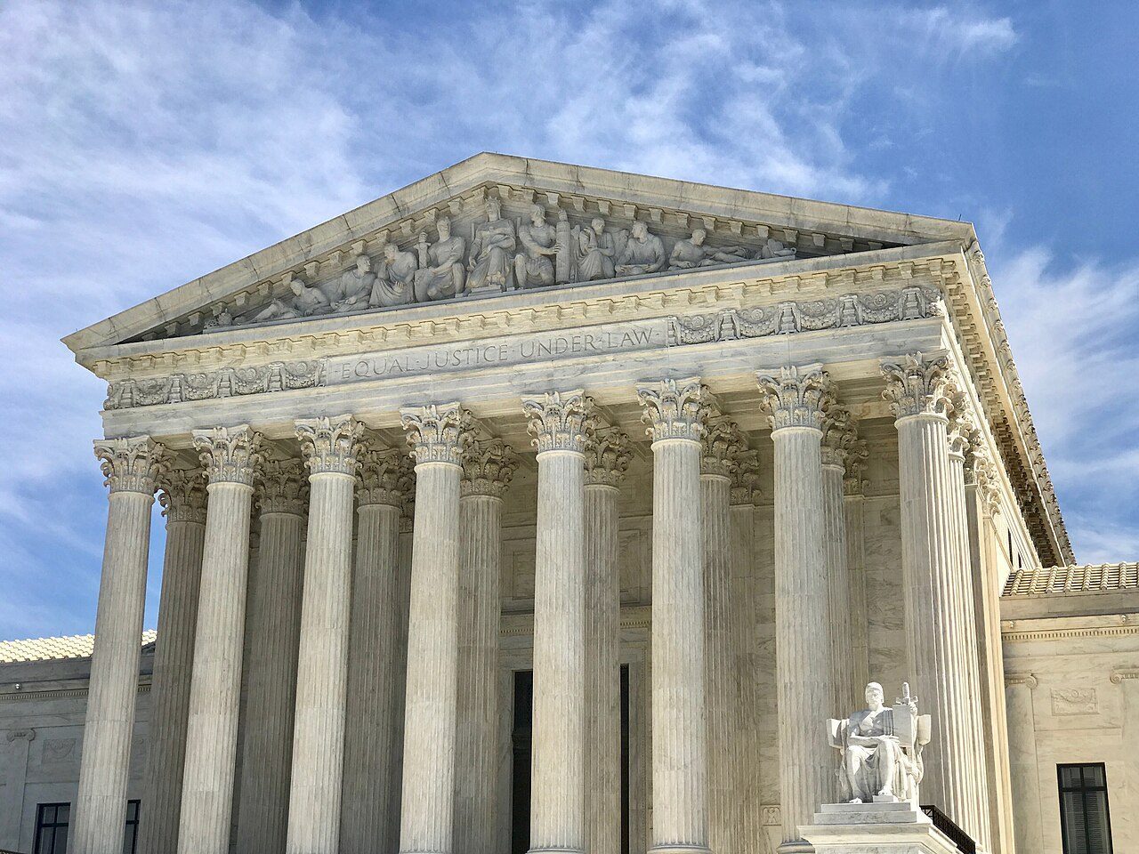 The west facade of the Supreme Court of the United States building, Washington, D.C.