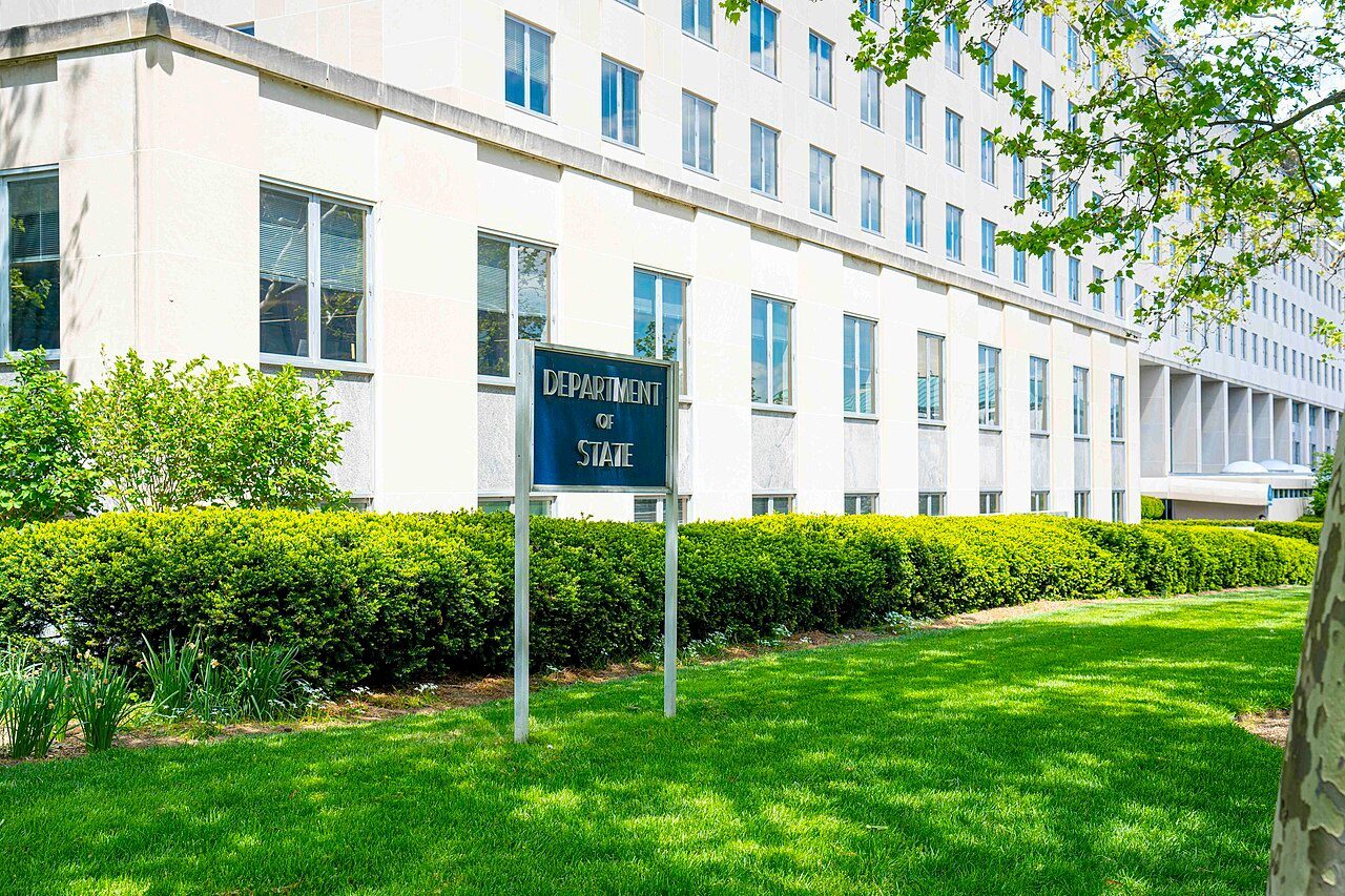 Exterior of the U.S. Department of State Harry S. Truman Building in Washington, D.C.