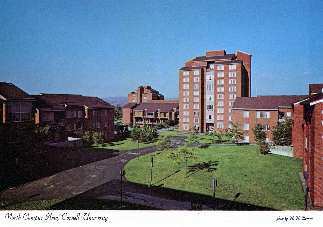 Cornell University campus buildings, North Campus area.